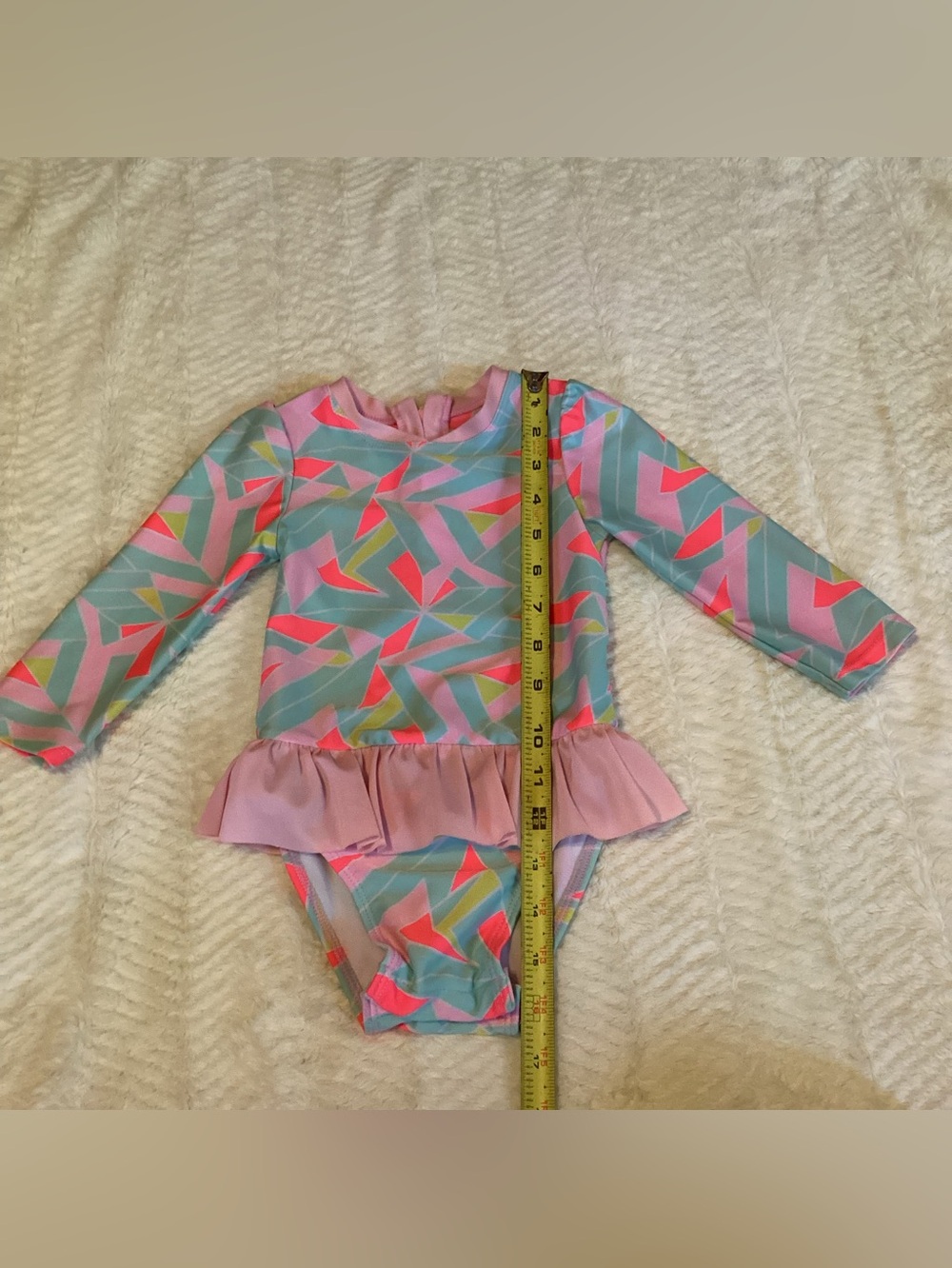 Baby Girls Cat&Jack 18months Tutu Long Sleeve One-piece Girls Swim Suit